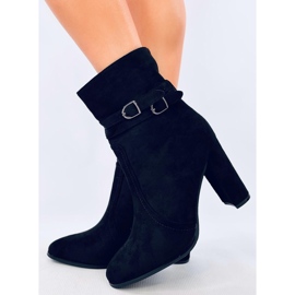 Dianes Bottines à talons en daim noir le noir 2