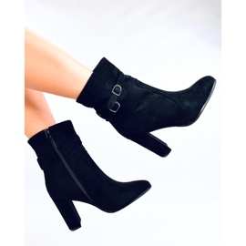 Dianes Bottines à talons en daim noir le noir 4
