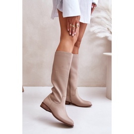 Step in style Bottes Modèle Lewski 3616 Cuir Beige - Entrez avec style 1