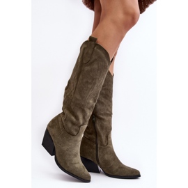 Step in style Bottes Modèle Sloana WZ688-12 Vert Daim - Entrez dans le style 1