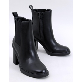 Lilley Bottines Chelsea noires à talon haut 1