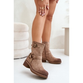Step in style Bottes Modèle Zudra 7280 Beige Foncé - Entrez avec style 1