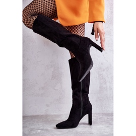 Bottes noires pour femmes sur le poteau le noir 1 Bottes noires pour femmes sur le poteau le noir 1