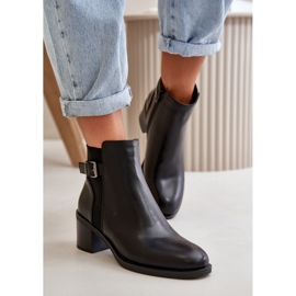 Bottines isolées à boucle pour femme, noires 1