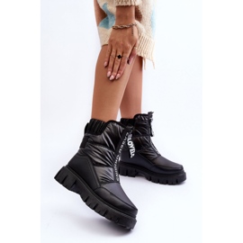 Bottes de neige isolées noires pour femme le noir 1