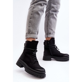 Bottines femme noires à semelle épaisse le noir 2