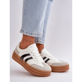 Chaussures de sport à plateforme blanche 1