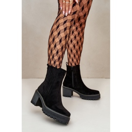 Bottines noires à talons pour femme 1