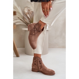 S. BARSKI Boots femme à tige ajourée S.Barski marron brun 2