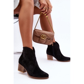 Step in style Santiags Modèle Lewski EV28 Black Velour - Entrez avec style le noir 2