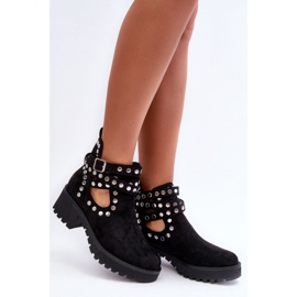 Bottines classiques pour femmes avec clous noirs le noir 1