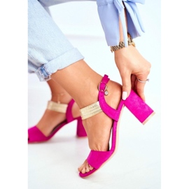 Sandales à talons femme Fuchsia rose 1