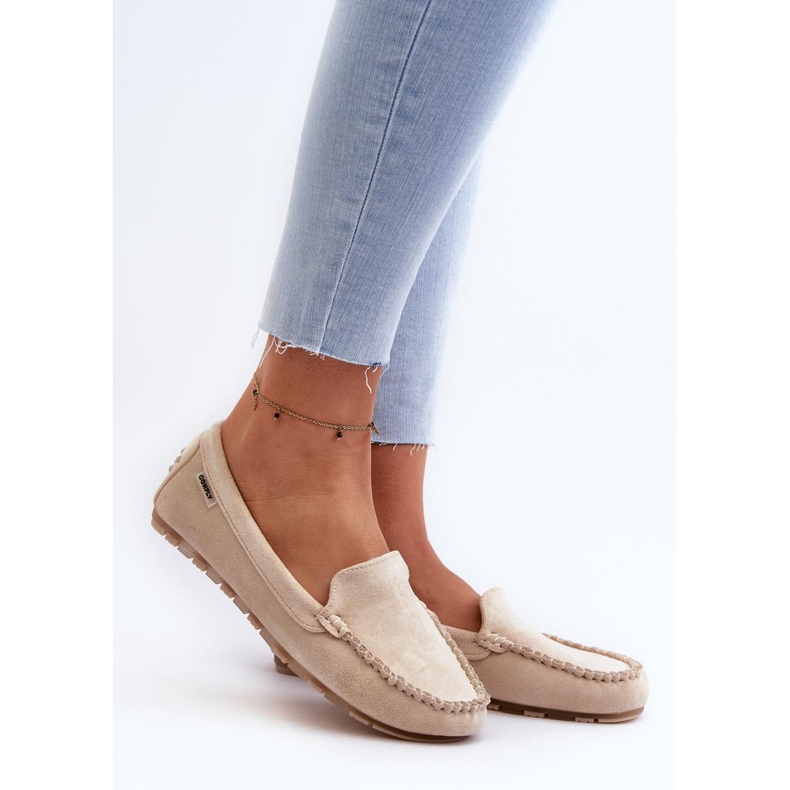 Mocassins femme Beige Classique 1