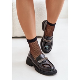 S.Barski Mocassins noirs pour femmes élégantes le noir 1