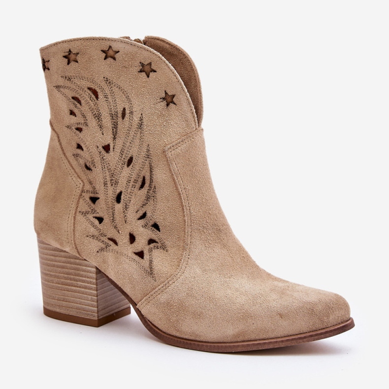 Step in style Bottes Modèle Lewski 3613 Beige Daim - Entrez avec style 2