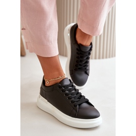 Baskets pour femmes sur la plate-forme noire le noir 1