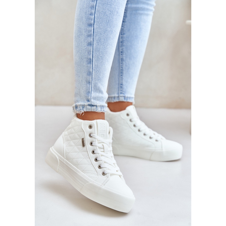 Baskets isolées femme Big Star White blanc 1