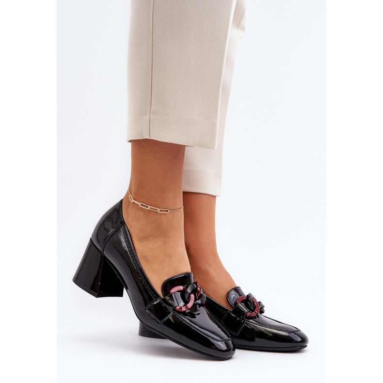 Escarpins à talons hauts pour femmes Noir/Rose le noir 1