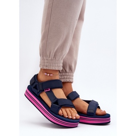 Lee Cooper LCW-24-05-2754L Sandales marine/fuchsia bleu 1