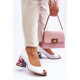 Escarpins femme à talon décoratif Lewski Escarpins Lewski White Groch blanc 1