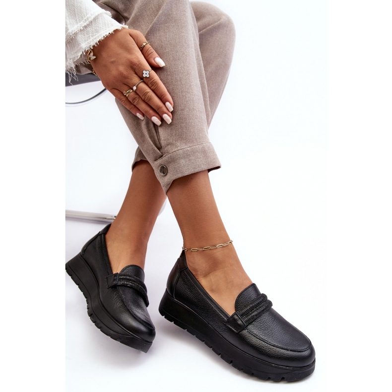 Lemar Chaussures slip-on femme noires 1