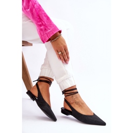 Ballerines femme à talon ouvert Noir 1