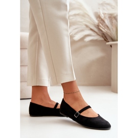 Ballerines pour femme à bride noire le noir 1