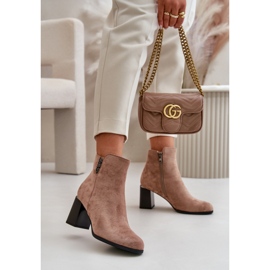Bottines femme marron beige 1 Bottines femme marron beige 1