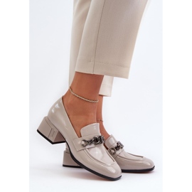 S. BARSKI Escarpins laqués avec bloc S.Barski Grey gris 1