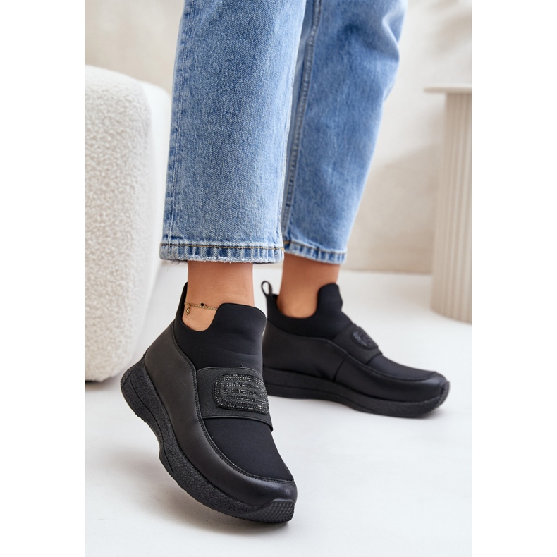 ARTIKER Chaussures de sport à enfiler pour femmes Noir 1