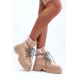 FB3 Bottines femme en daim beiges 2