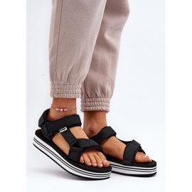 Sandales plateforme femme Lee Cooper Noir/Blanc le noir 1