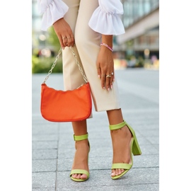 Sandales à talons femme vert néon 1