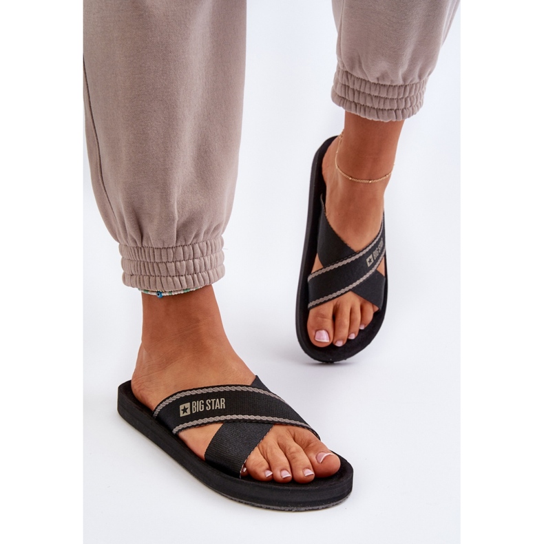 Tongs femme Big Star noires 2