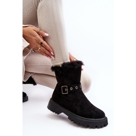 Bottes femme noires avec fourrure le noir 1