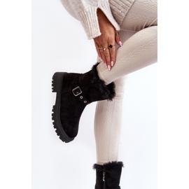Bottes femme noires avec fourrure le noir 2