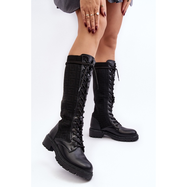 Bottines femme avec tige élastique Noir 1