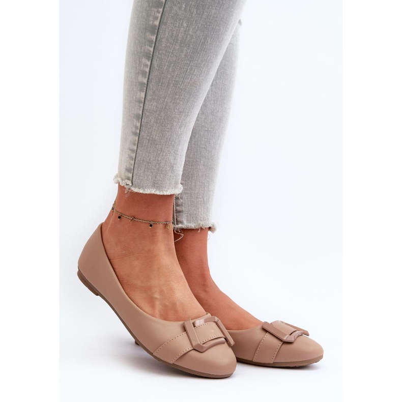 Ballerines pour femmes à décor Beige 1