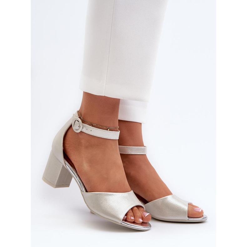 Sandales à talons femme Vinceza Silver gris 1