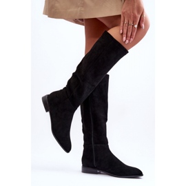 Step in style Bottes Modèle Eelin MV318 Noir Daim - Entrez avec style le noir 1
