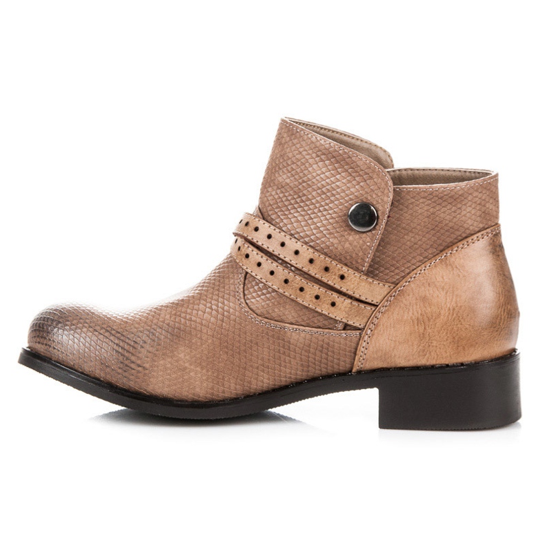 Bottines à motif brun 1