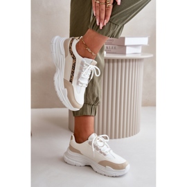 Chaussures de sport beige/léopard à semelle massive 1 Chaussures de sport beige/léopard à semelle massive 1