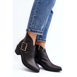 Bottines à talons bas pour femme Noir le noir 1