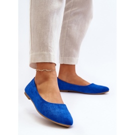 Ballerines femme en daim bleues 2