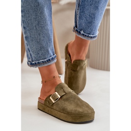Chaussons pour femmes sur la plateforme Green vert 1