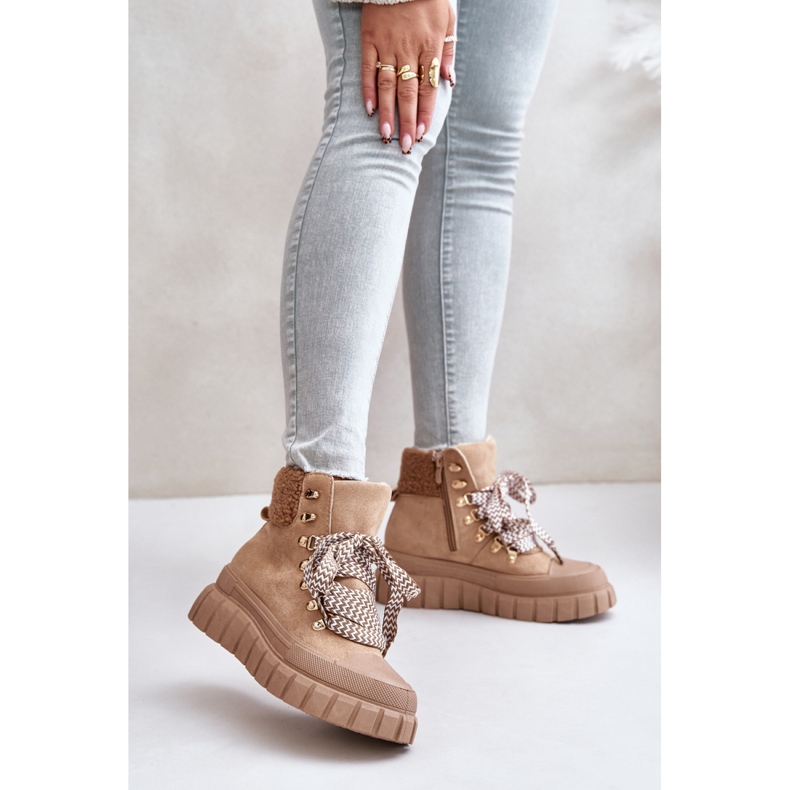 Bottes à plateforme marron chaud brun 1