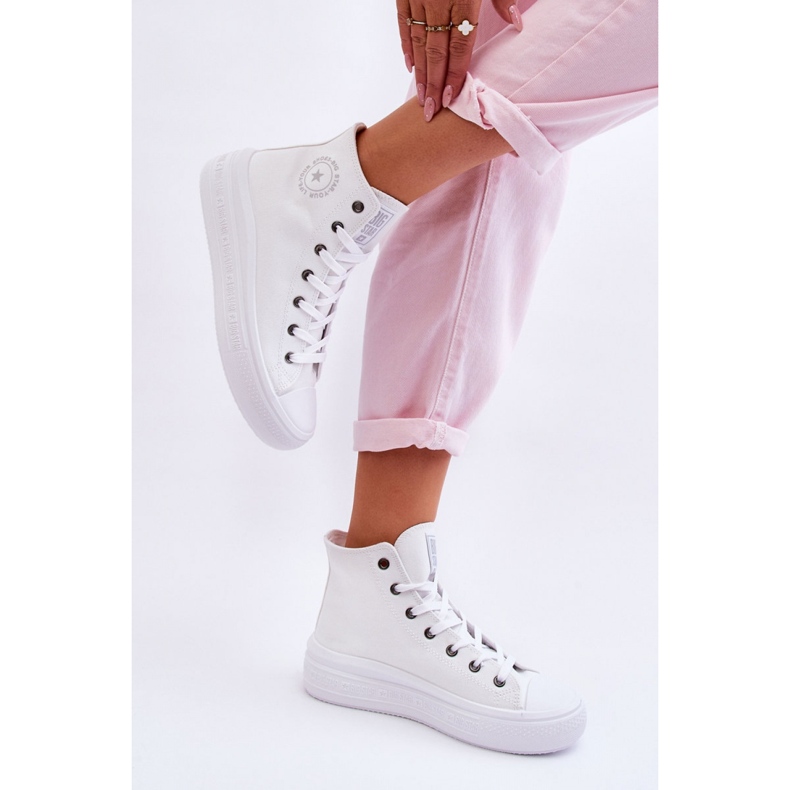 Baskets hautes Big Star blanches pour femmes 1 Baskets hautes Big Star blanches pour femmes 1