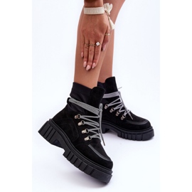 Step in style Bottines Modèle Acorn 88-65 Noir Daim - Entrez avec style le noir 1