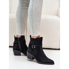 Santiags noires à talons hauts 1