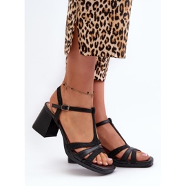 Sandales à talons hauts femme Noir 1